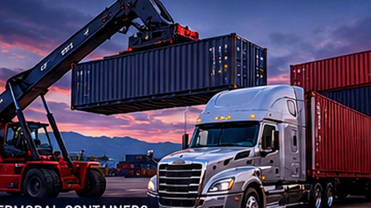 Intermodal container operation visual